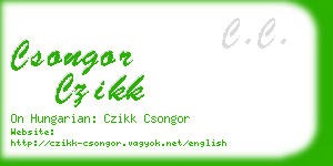 csongor czikk business card